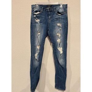Judy Blue Jeans Size 15 / 32 Skinny Fit‎ Distressed JB8250MD
